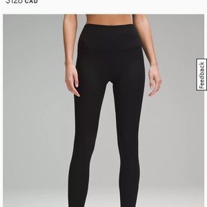 Lululemon align high-rise black ribbed leggings